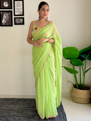 Divastri Embellished Bollywood Georgette Saree(Light Green)