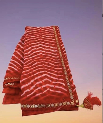 harshit designer Printed Daily Wear Georgette Saree(Red)