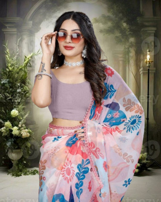 JAYAMENTERPRISE Printed Bollywood Georgette Saree(Multicolor)