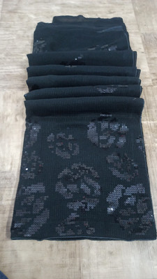 Apnisha Embellished Bollywood Georgette Saree(Black)