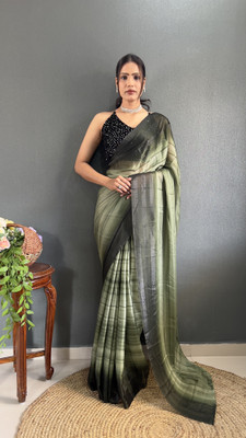 YANKITA Embellished Daily Wear Georgette Saree(Light Green)