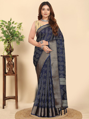 J6 Designers Applique Mysore Art Silk Saree(Blue)