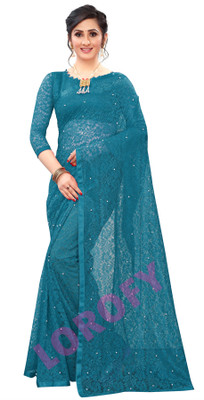 LOROFY Self Design Kota Doria Net Saree(Multicolor)
