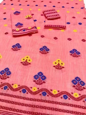 NijEnterprise Woven Mekhela Chador Cotton Blend Saree(Beige)