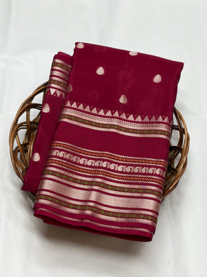 ZUBAIR SILK TEX Woven Banarasi Art Silk Saree(Maroon)