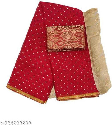 Dirgh Fashion Embellished Daily Wear Chiffon Saree(Red)