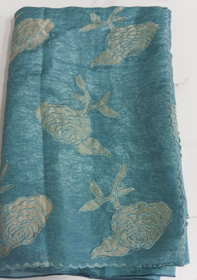 Sindhav fashion Applique, Embroidered Leheria Silk Blend, Cotton Blend Saree(Gold, Light Green, Light Blue, Pink, Beige, Yellow)