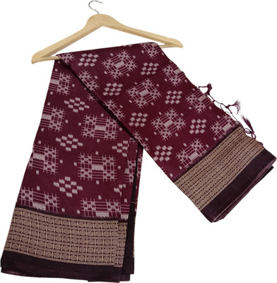 CTESXTILES Printed Bollywood Cotton Linen Saree(Pack of 2, Maroon)