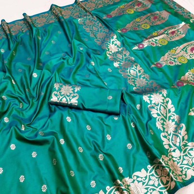 Crystalwaves Embellished, Solid/Plain Banarasi Art Silk, Jacquard Saree(Beige)