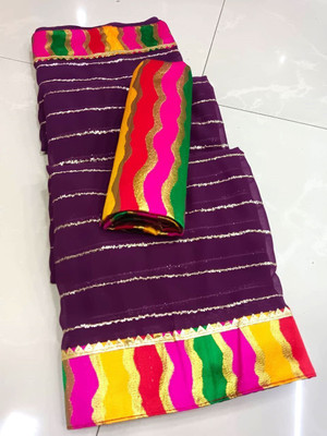 Sareez House Self Design Bollywood Georgette Saree(Purple)
