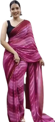 JATADHAR FAB Self Design Ready to Wear Cotton Silk Saree(Pink)