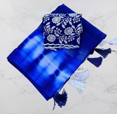 DG's Attire Embellished Bollywood Viscose Rayon Saree(Dark Blue)