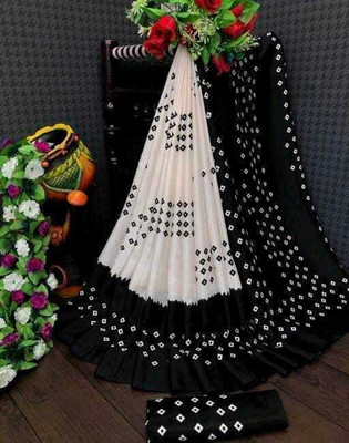 jihana fab Self Design Kanjivaram Georgette, Silk Blend Saree(Black)