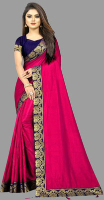 Crystallfashion Self Design Bollywood Art Silk Saree(Pink)