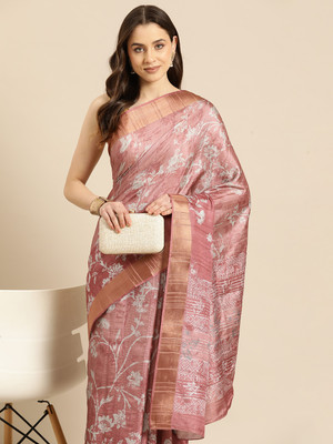Divastri Digital Print Bollywood Silk Blend Saree(Maroon)