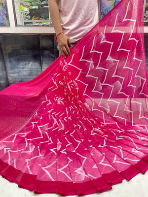 HouseOfCommon Ombre Bollywood Georgette Saree(Maroon)