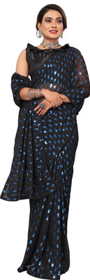b bella creation Embellished Bollywood Georgette Saree(Black)