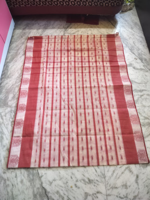 Bikash Dutta Fashion Self Design Tant Pure Cotton Saree(Red)