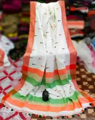 TRFASHIONHUB Printed Daily Wear Cotton Blend Saree(Multicolor)