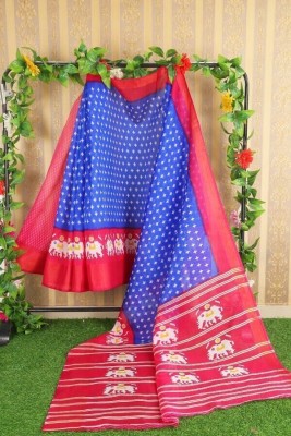 Saadhvi Self Design Bollywood Art Silk Saree(Blue)