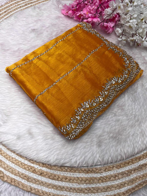 RADHIIKA Embroidered Bollywood Jimmy choo Saree(Green)