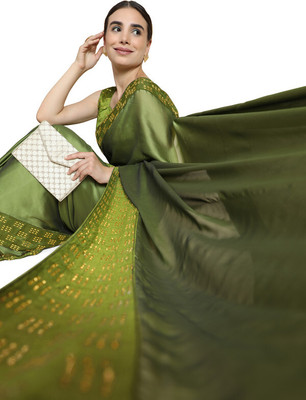 SHAKTIJEN ENTERPRISE Embellished Bollywood Crepe Saree(Light Green)