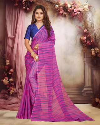 Jayu Dyed Daily Wear Georgette Saree(Purple)