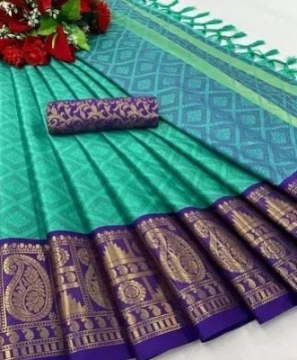 Satani enterprise Self Design Daily Wear Cotton Silk Saree(Multicolor)
