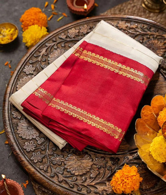WOMENELEGENCE Embellished Banarasi Pure Silk Saree(White)