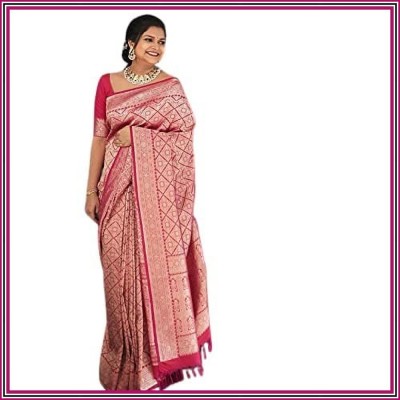 myurii Printed Handloom Cotton Jute Saree(Multicolor)