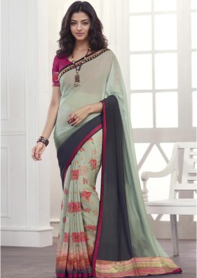 Rangita Printed Daily Wear Georgette Saree(Green)