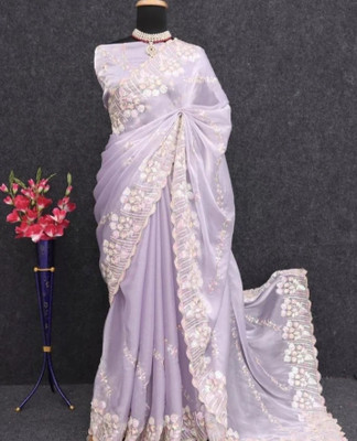 LAXELLE Embroidered Bollywood Jimmy choo Saree(Multicolor)