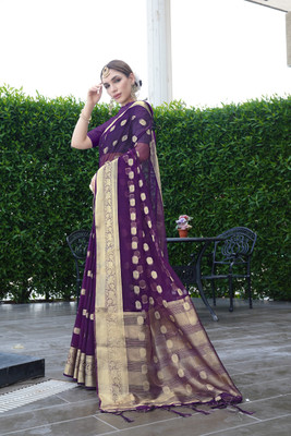KOTHARI BS Printed Bandhani Organza Saree(Multicolor)