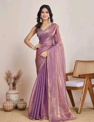 RK Creation Woven Bollywood Mulmul Saree(Pink)