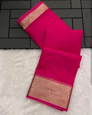 Priya Self Design Bollywood Organza Saree(Pink)
