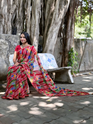 S.R.TEXTILES Self Design Bollywood Georgette Saree(Multicolor)