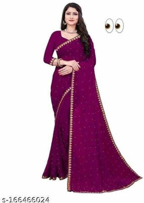 Suntex Self Design Daily Wear Lycra Blend Saree(Purple)