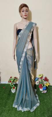 BRIJSHREYAFASHION Embellished Bollywood Pure Silk Saree(Light Green)