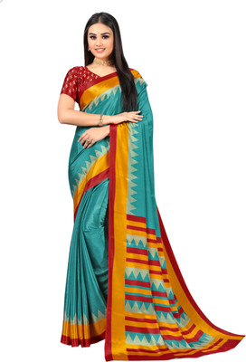 Vimla Printed Daily Wear Tussar Silk Saree(Blue)