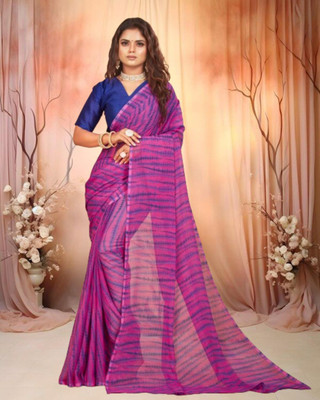 Jayu Printed Bollywood Georgette Saree(Purple)