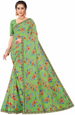 AAI LAXMI CREATION Printed Daily Wear Chiffon Saree(Green)