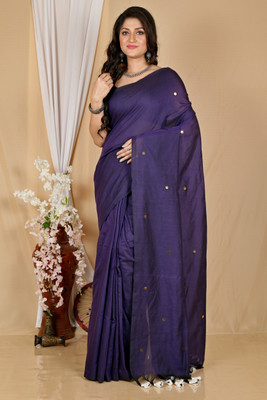Kridhat Embellished Handloom Cotton Blend Saree(Multicolor)