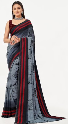 Leelavati Printed Bollywood Georgette Saree(Grey)