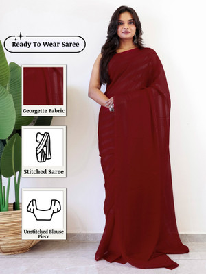 Sareemall Printed Bollywood Georgette Saree(Pink)