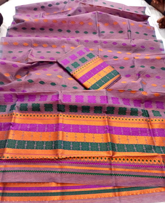 Mekhla Chador Woven Mekhela Chador Pure Cotton Saree(Multicolor)