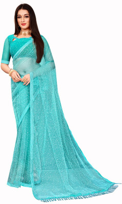 JPBANNA Self Design Bollywood Net Saree(Pink)