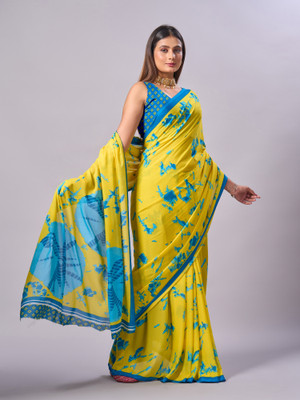 nirmal creation Printed Daily Wear Georgette Saree(Multicolor)