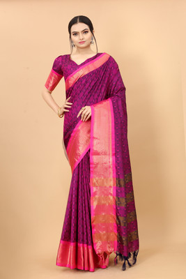 valida Printed Mysore Pure Silk Saree(Pink)