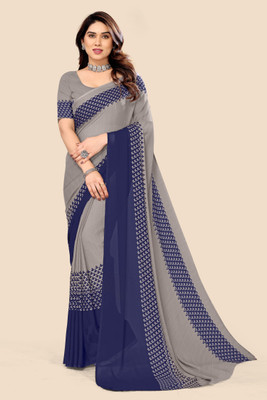 maayro Printed Daily Wear Georgette Saree(Multicolor)