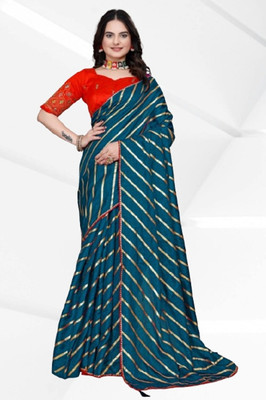 GRIFEZ Self Design Bollywood Art Silk Saree(Blue)